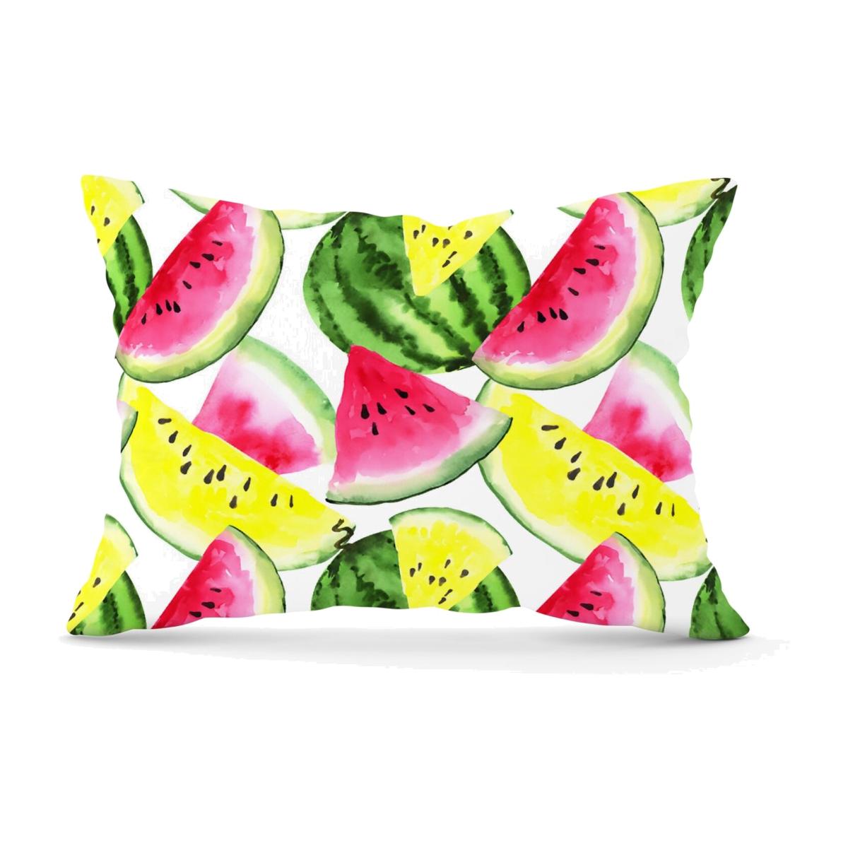 Colourful Melon Pattern Cushion - Pink / 23cm