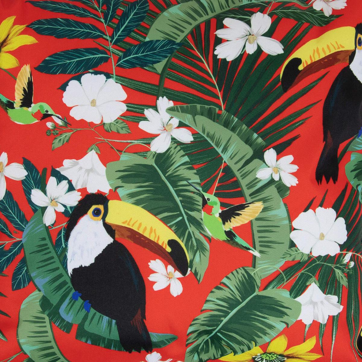 Toucan Print Outdoor Cushion - Red – image 4