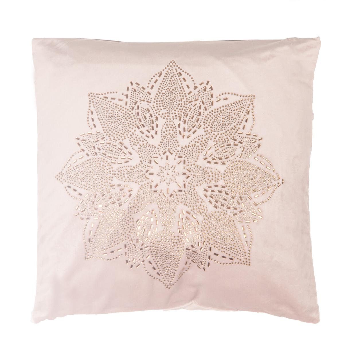Mandala Embellished Cushion - Blush – image 4