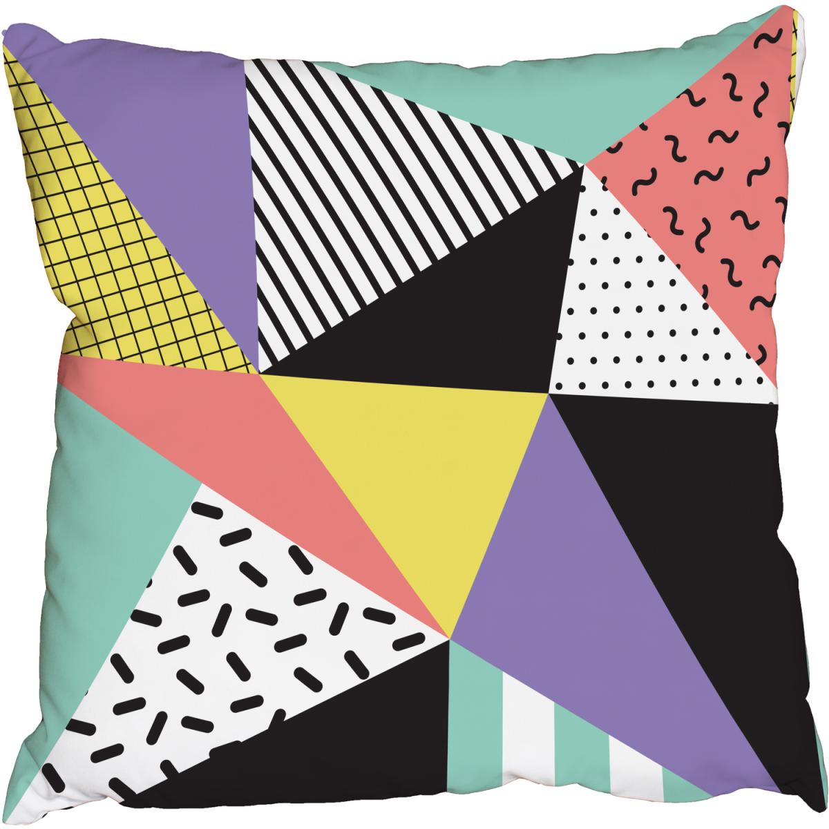 Retro memphis style Cushion - Blue / 45cm – image 2