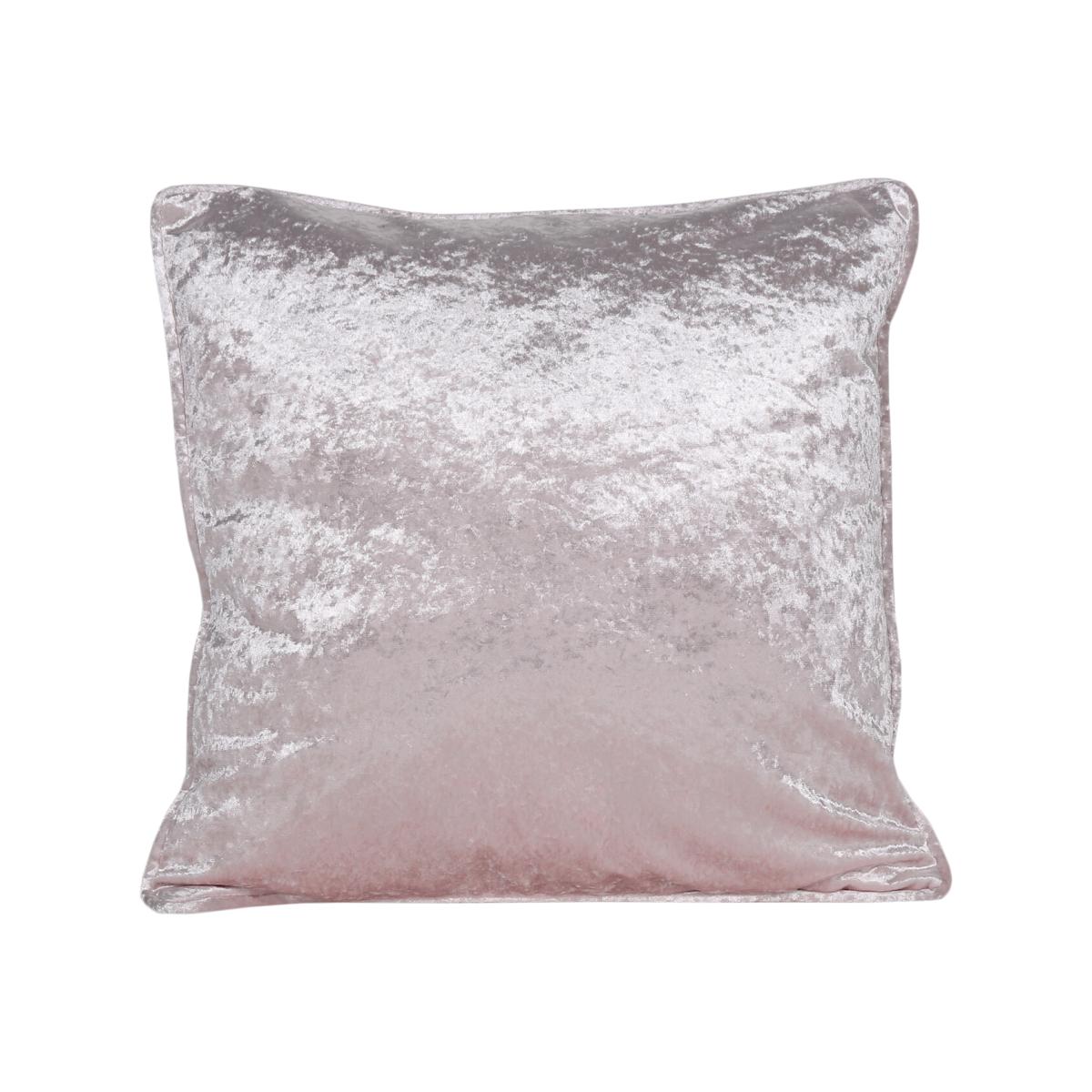 Crushed Velvet Cushion - Blush