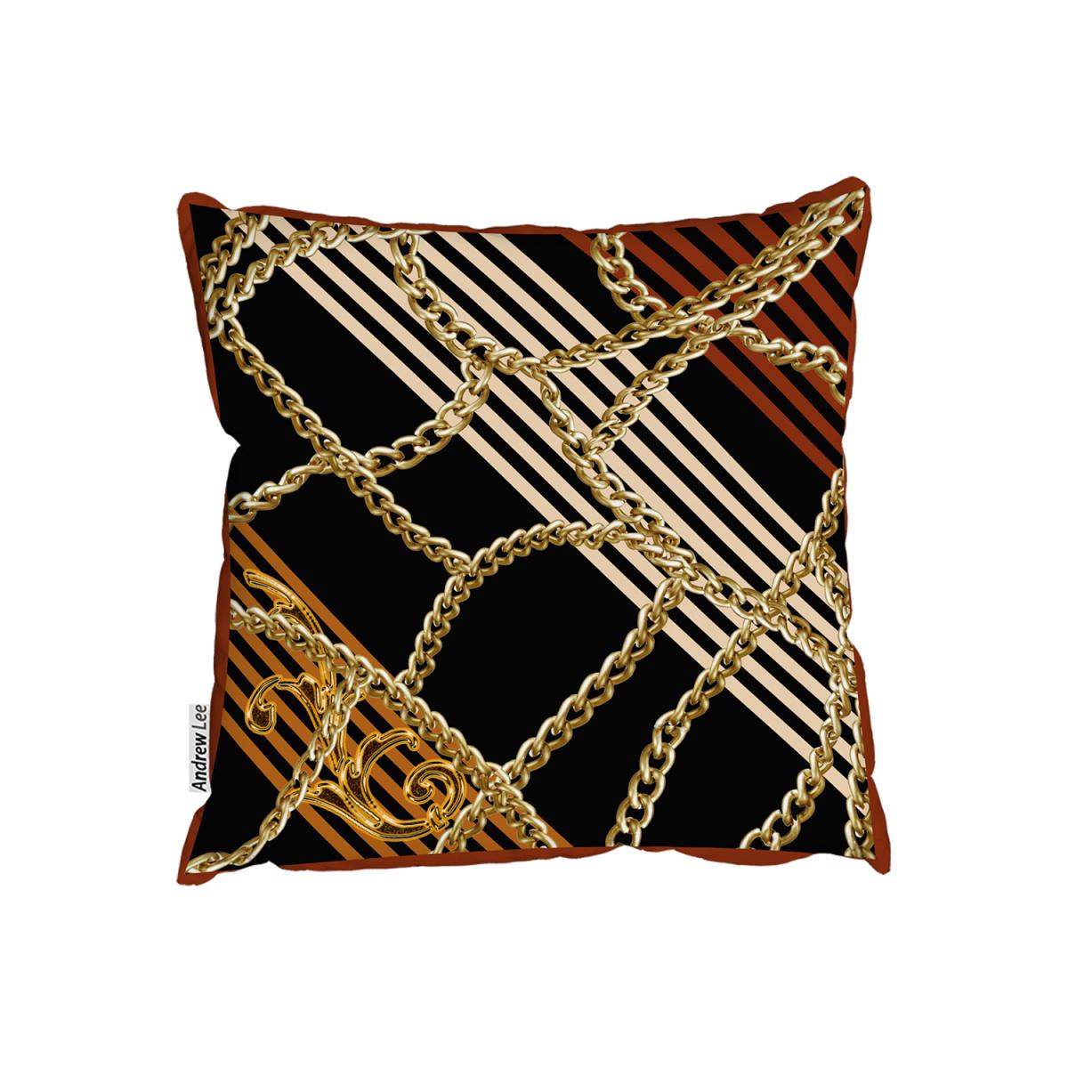 Chains Stripes Outdoor Cushion - Yellow / 45cm – image 2
