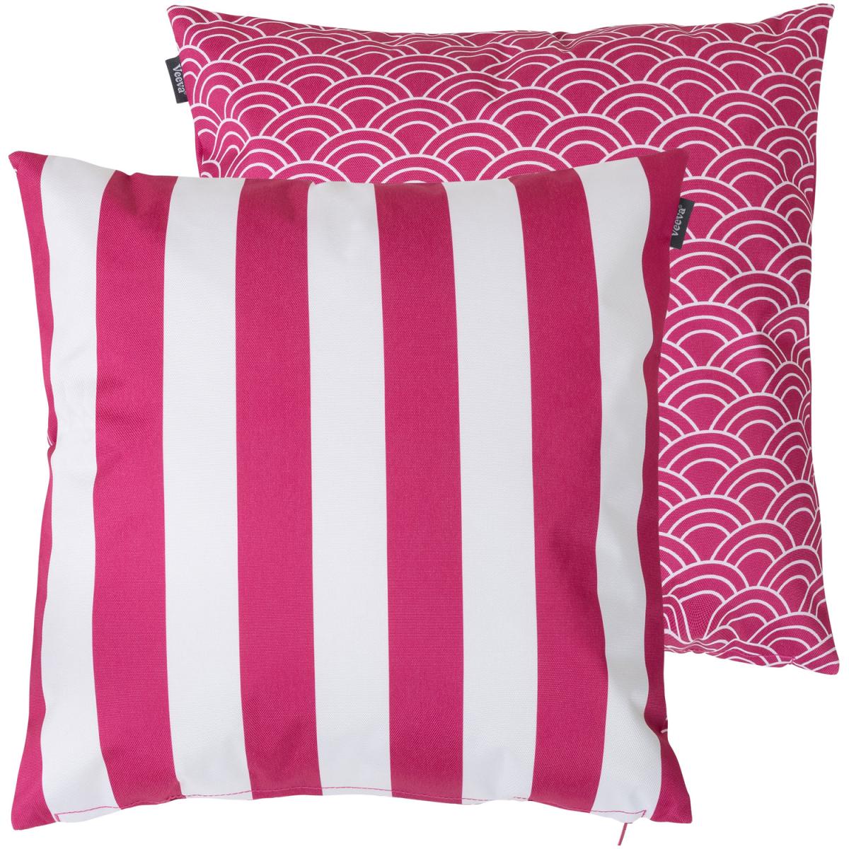 Veeva Deck Stripe Outdoor Cushion - Reversible Print - Peppermint – image 7
