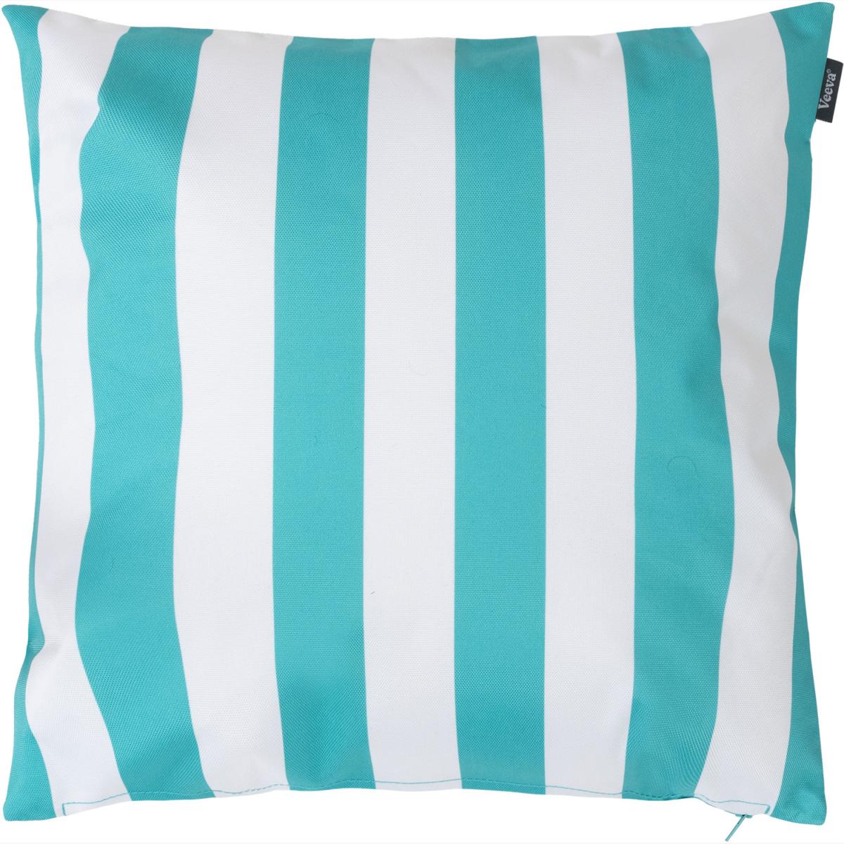 Veeva Deck Stripe Outdoor Cushion - Reversible Print - Peppermint – image 1