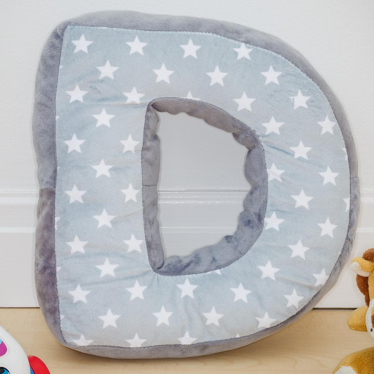 Letter Cushion D - Grey/White – image 3