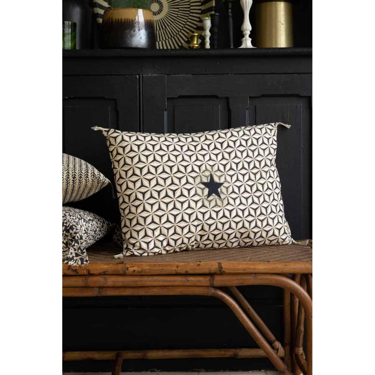 Monochrome Star Cotton Cushion – image 2