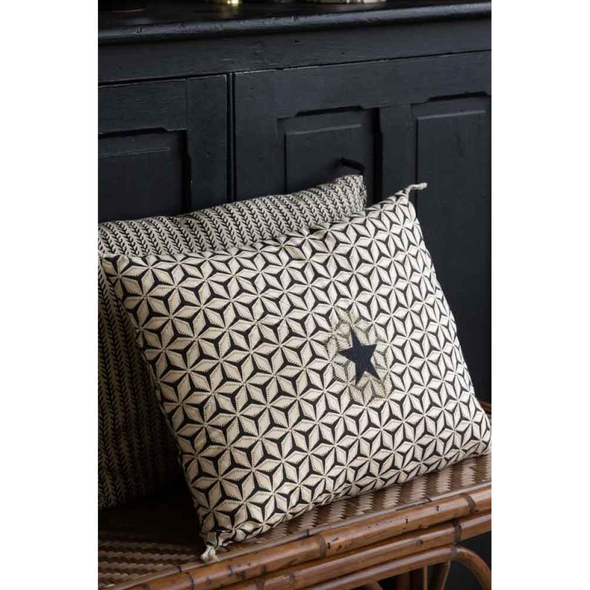 Monochrome Star Cotton Cushion – image 5