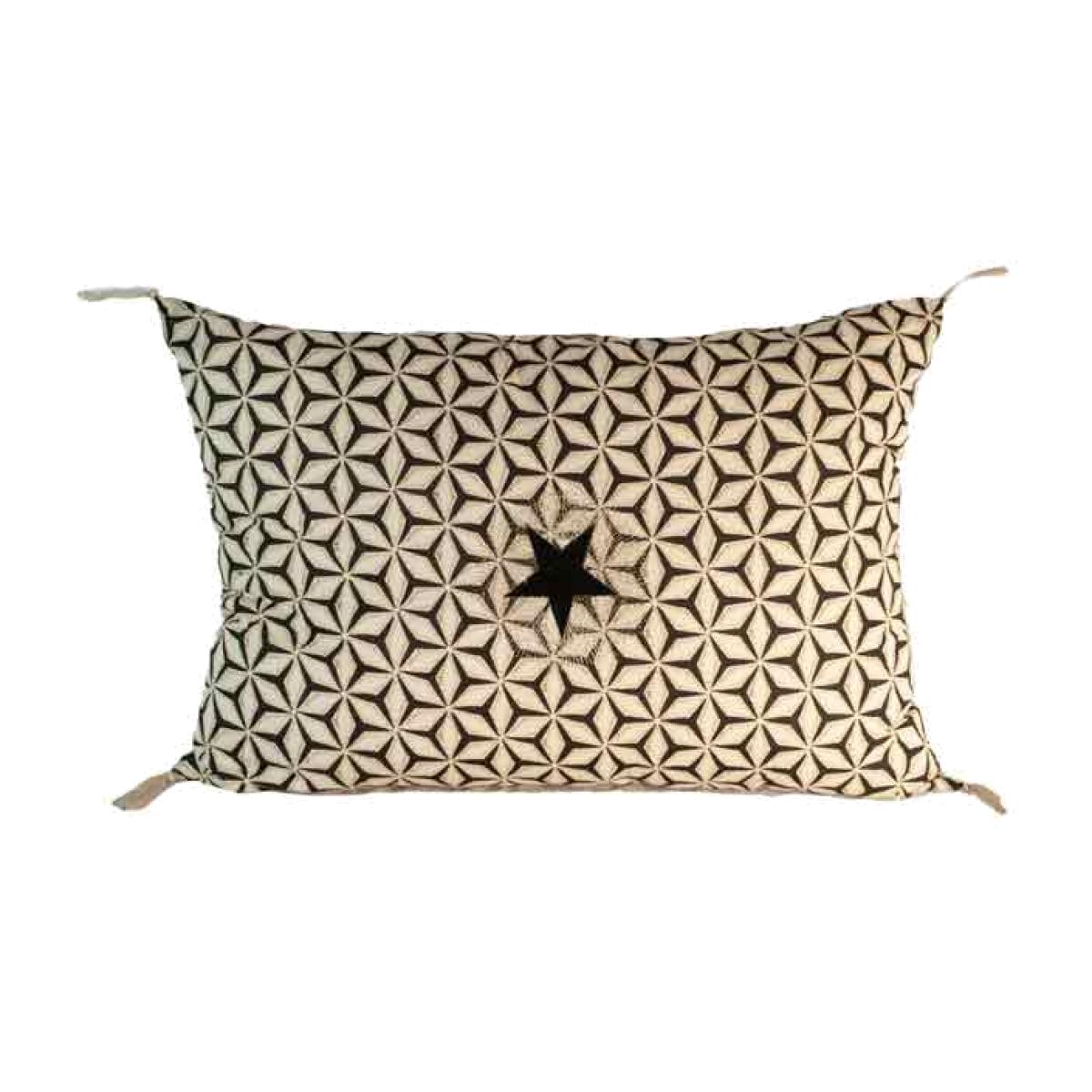Monochrome Star Cotton Cushion – image 1