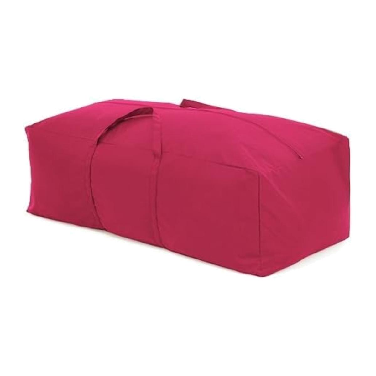 Garden Cushion Storage Bag with Carry Handle and Pockets - Pink