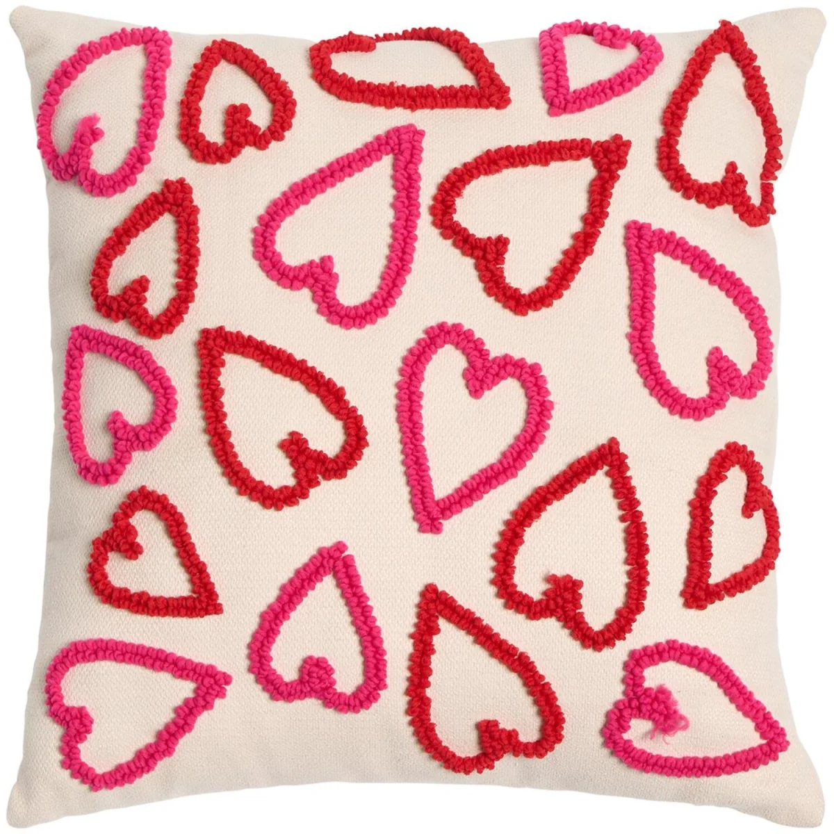 OHS Tufted Hearts Cushion - Red/Pink – image 3