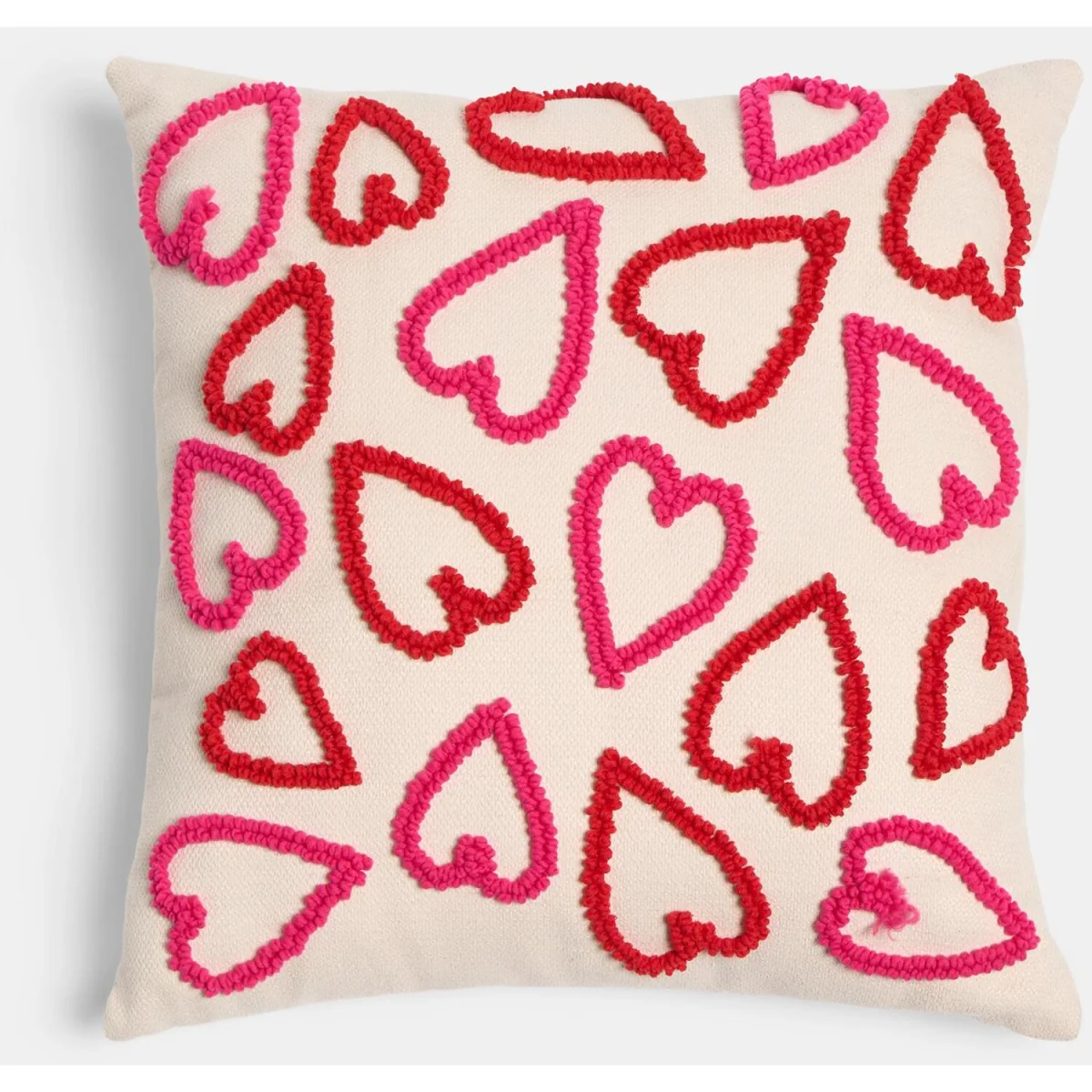 OHS Tufted Hearts Cushion - Red/Pink – image 4