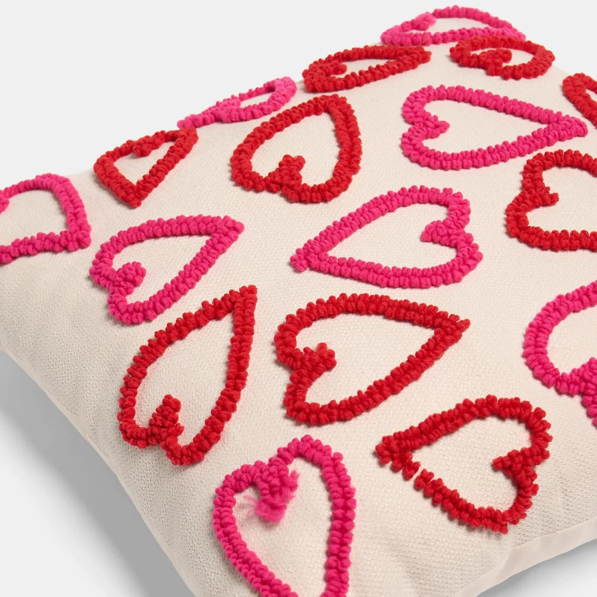 OHS Tufted Hearts Cushion - Red/Pink – image 7