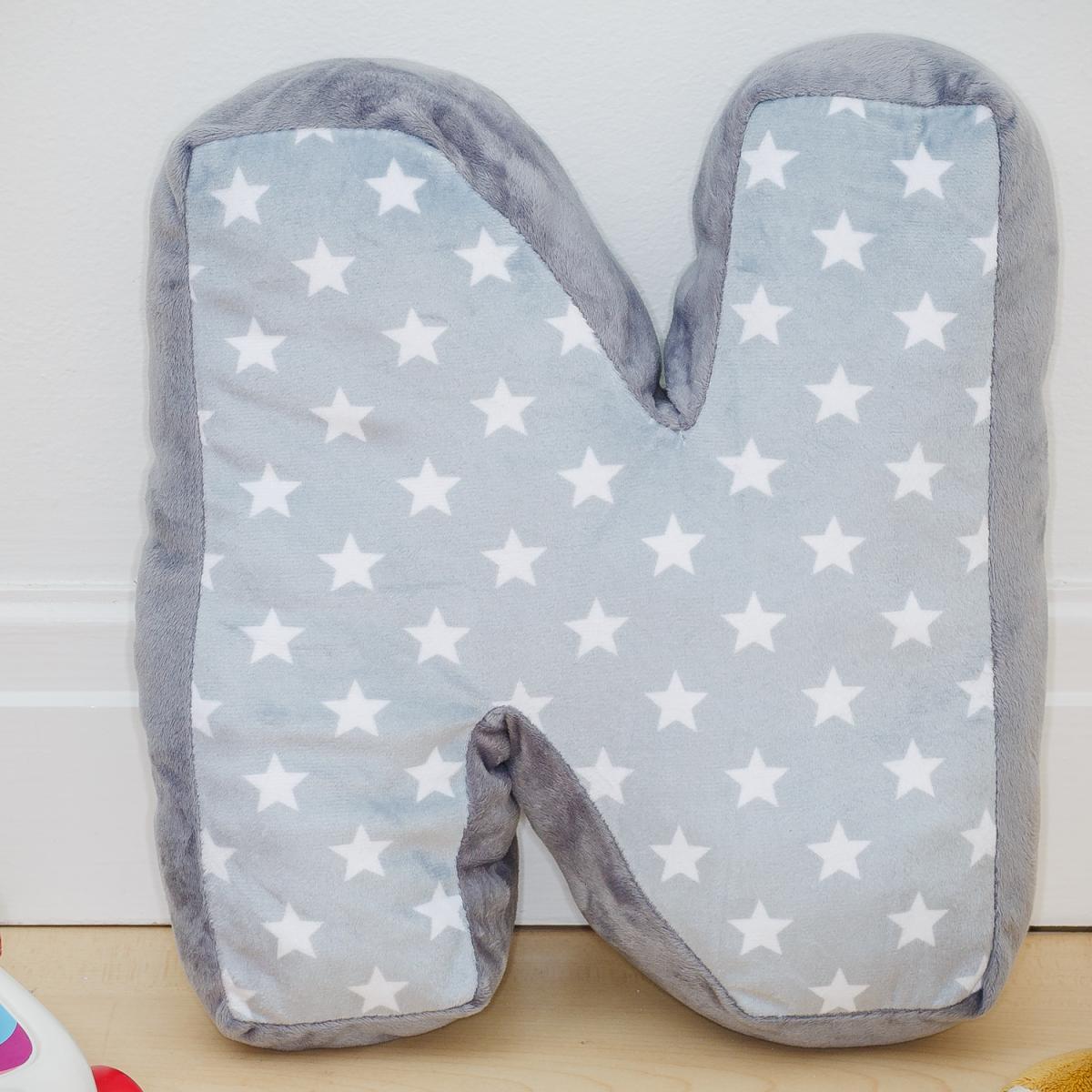 Letter Cushion N - Grey/White – image 1