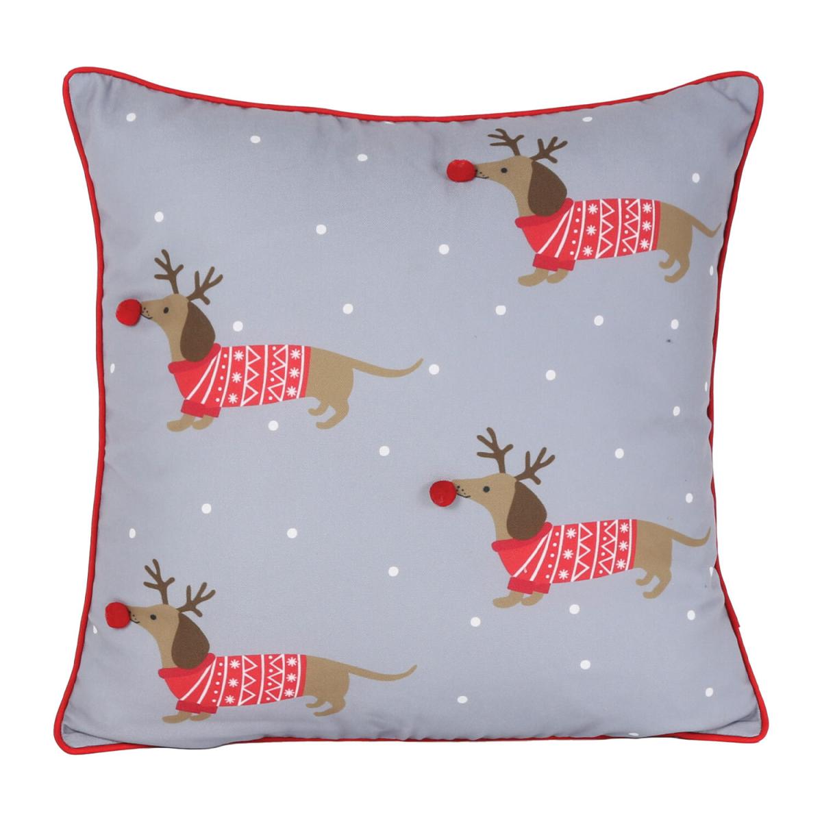 Ronnie Red Nose Dachshund Cushion – image 2
