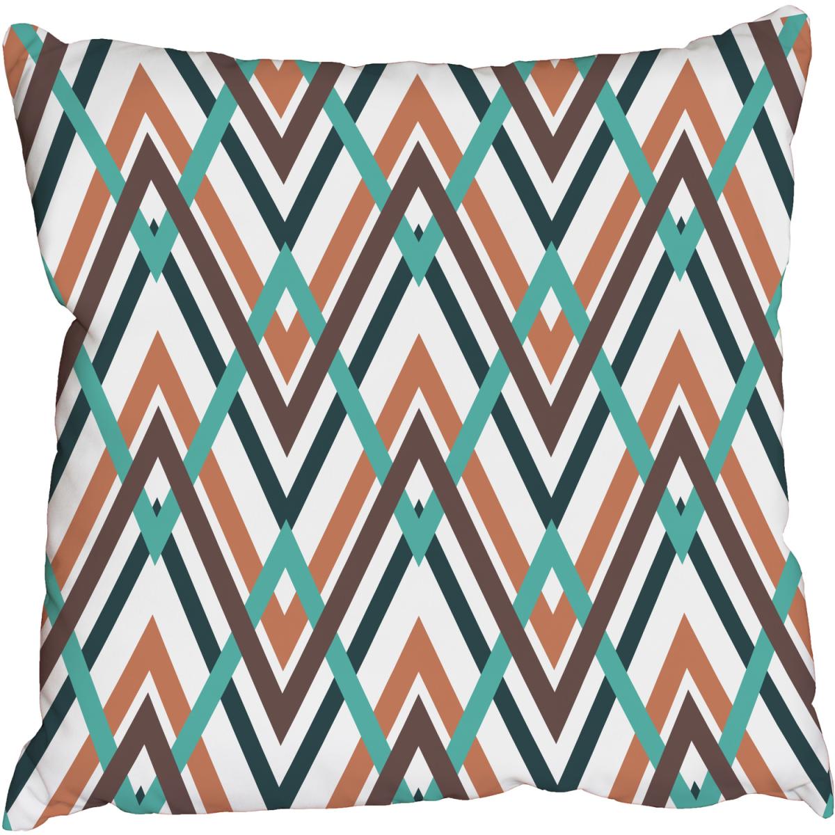 Geometry zig zag Cushion - Green / 45cm