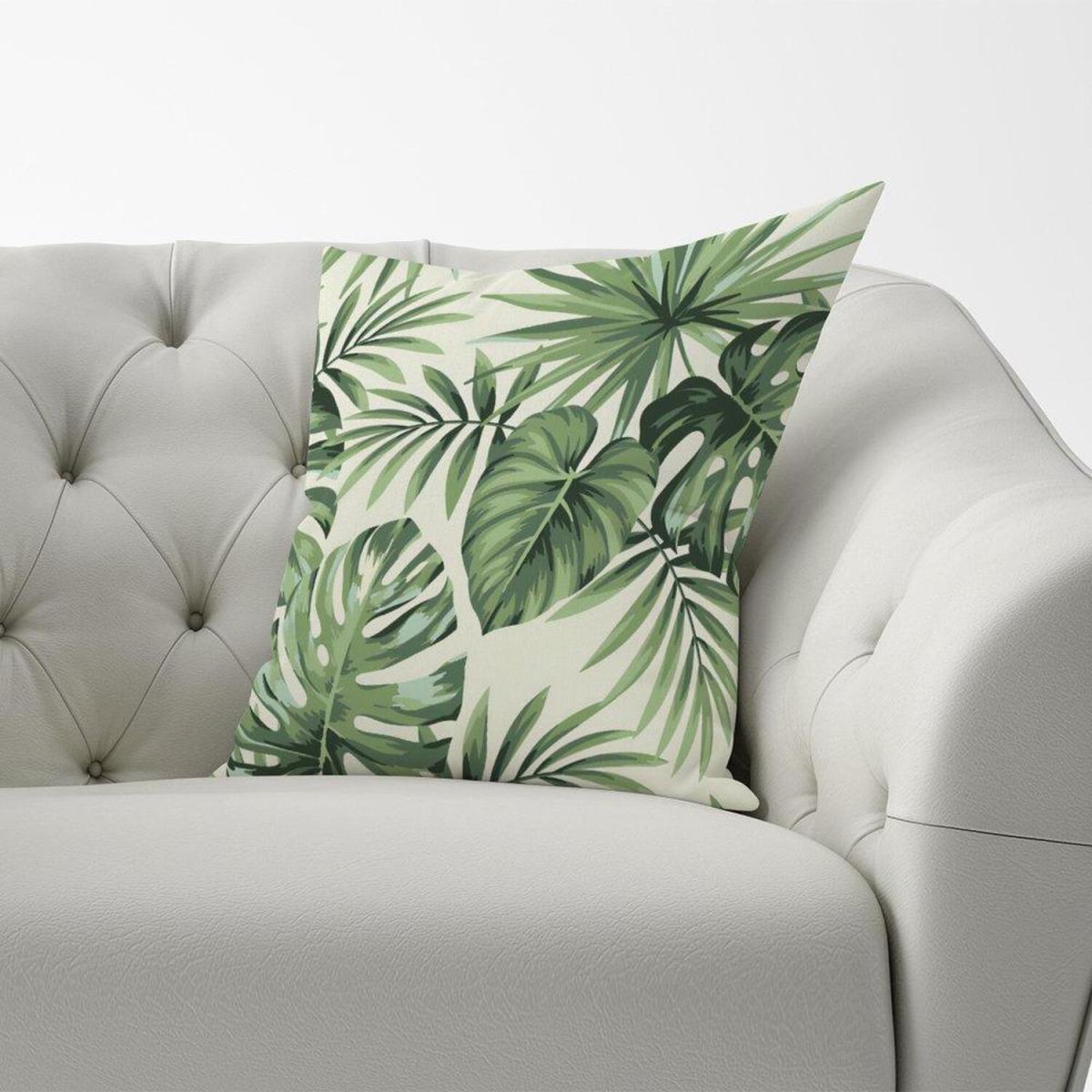 Exotic Palm Leaves Cushion - Green / 45cm – image 2