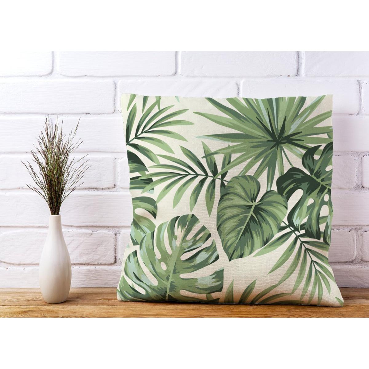 Exotic Palm Leaves Cushion - Green / 45cm – image 3