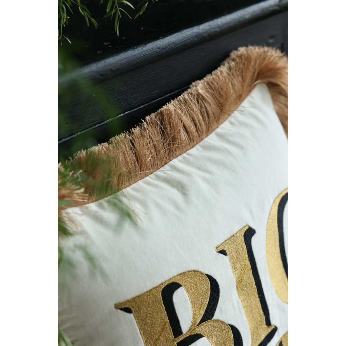 Big Softie Velvet Fringe Feather Filled Cushion – image 5
