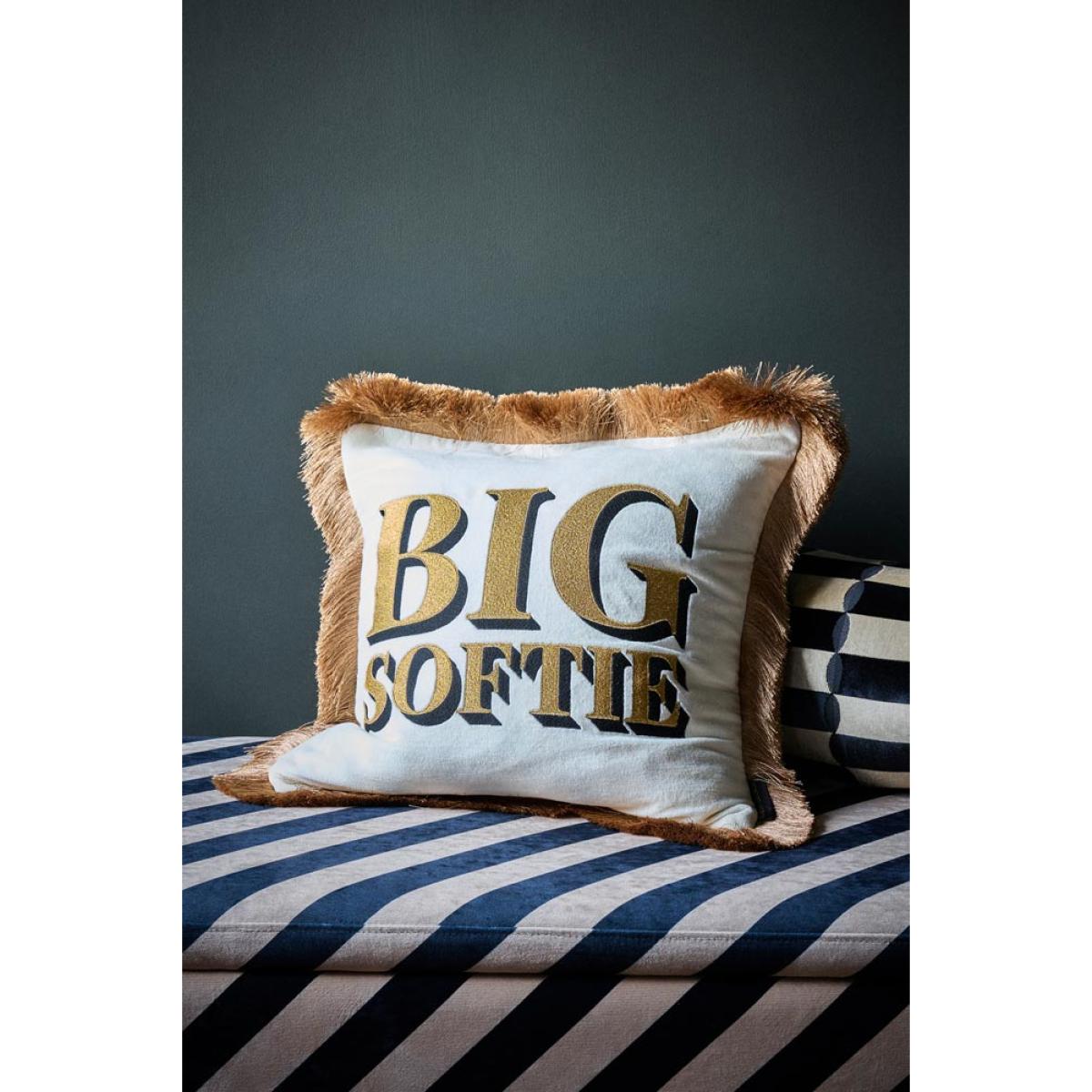 Big Softie Velvet Fringe Feather Filled Cushion – image 8