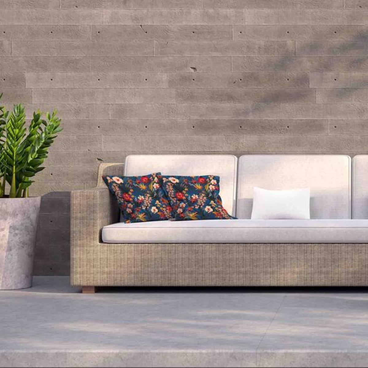 Tropical Background With Deep Jungle Plants Outdoor Cushion - Red / 45cm – image 1