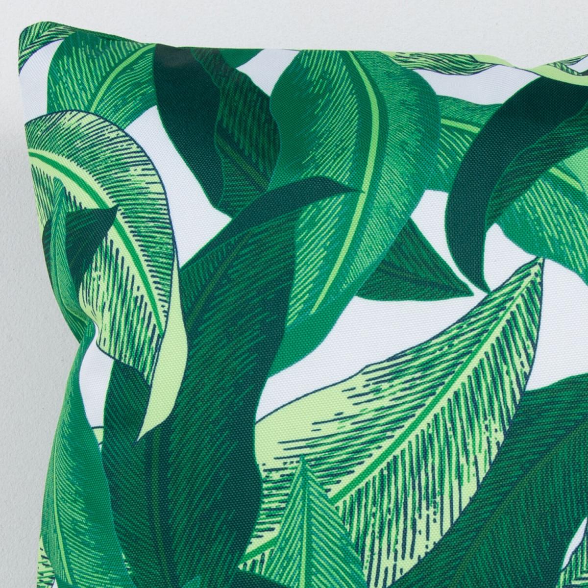 Leaf Print Outdoor Cushion (Set of 4) - Green – image 3