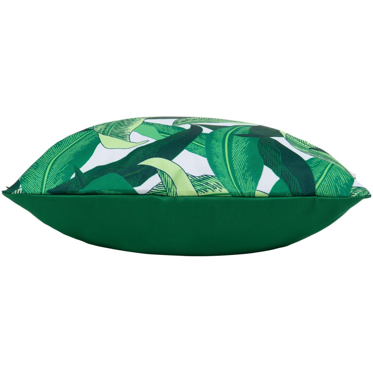 Leaf Print Outdoor Cushion (Set of 4) - Green – image 4
