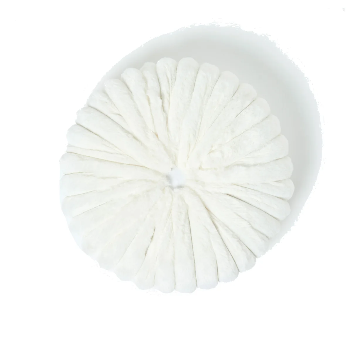 Round Button Cushion White – image 1