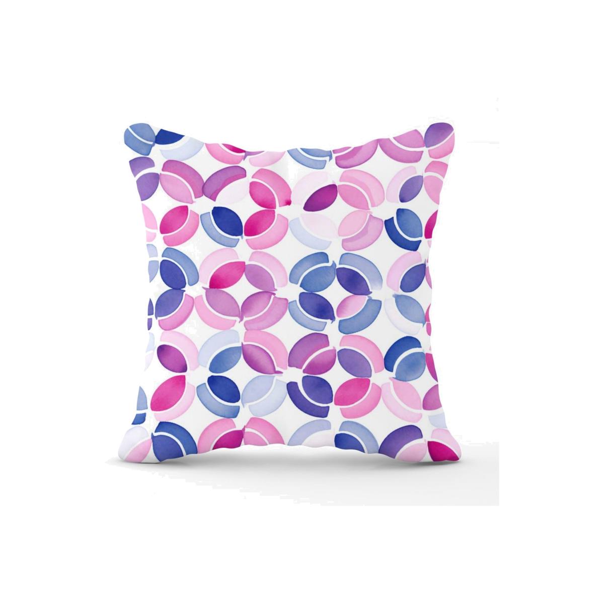 Interlocking Pink Blue Shape Cushion - Pink / 45cm – image 1