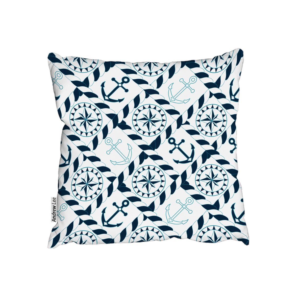 Blue Nautical Elements Cushion - Blue / 60cm – image 1