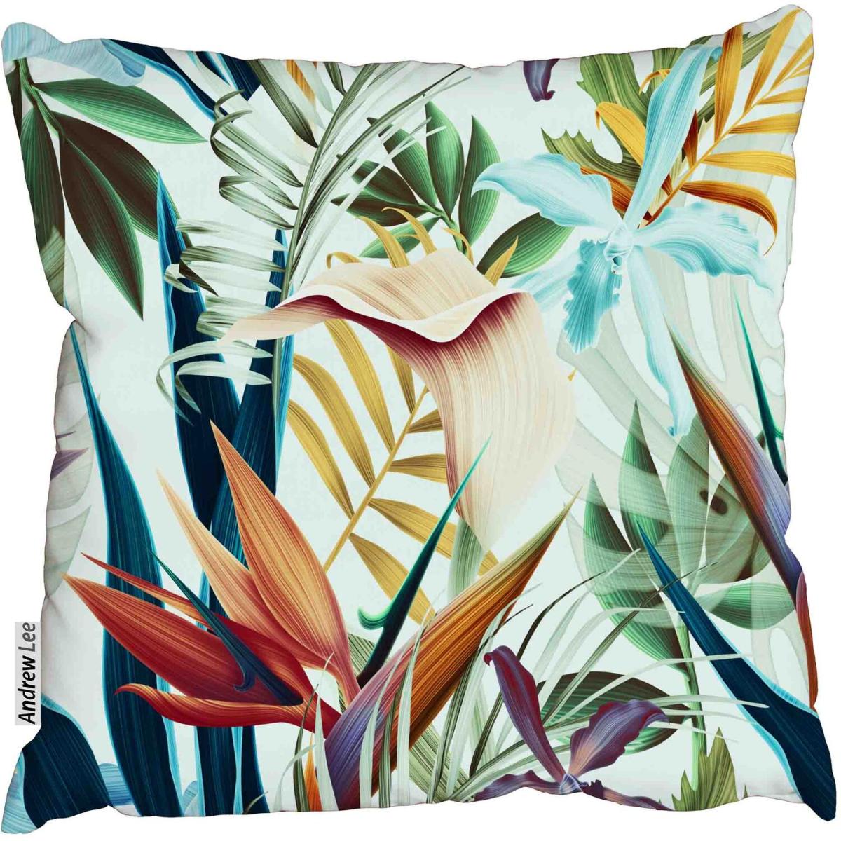Seamless tropical flower Outdoor Cushion - Green – image 2