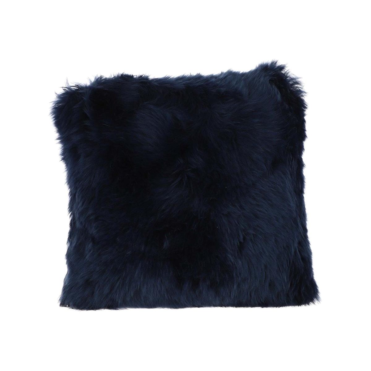Real Sheepskin Cushion - Indigo