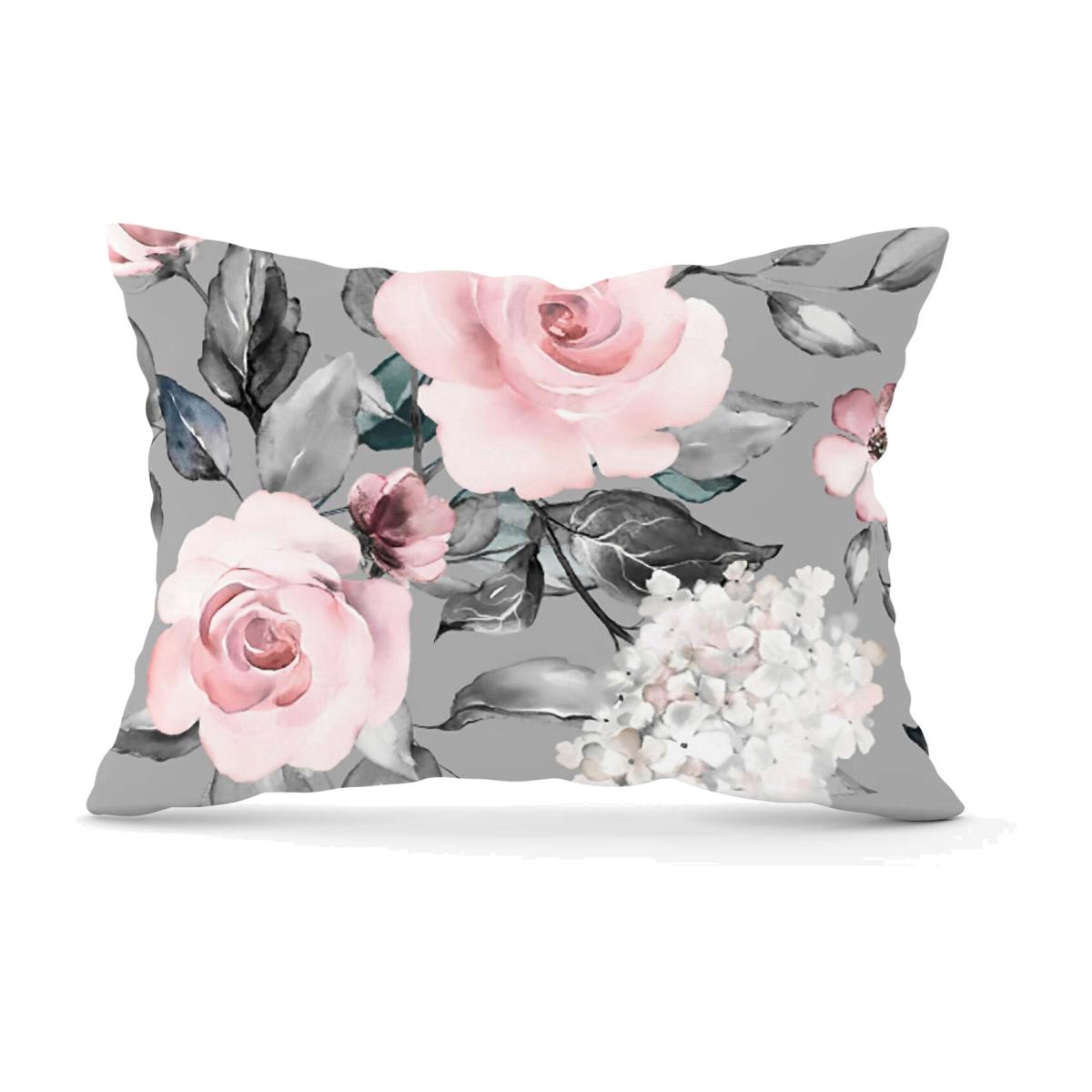 Dusty Pink Roses Cushion - Pink / 28cm