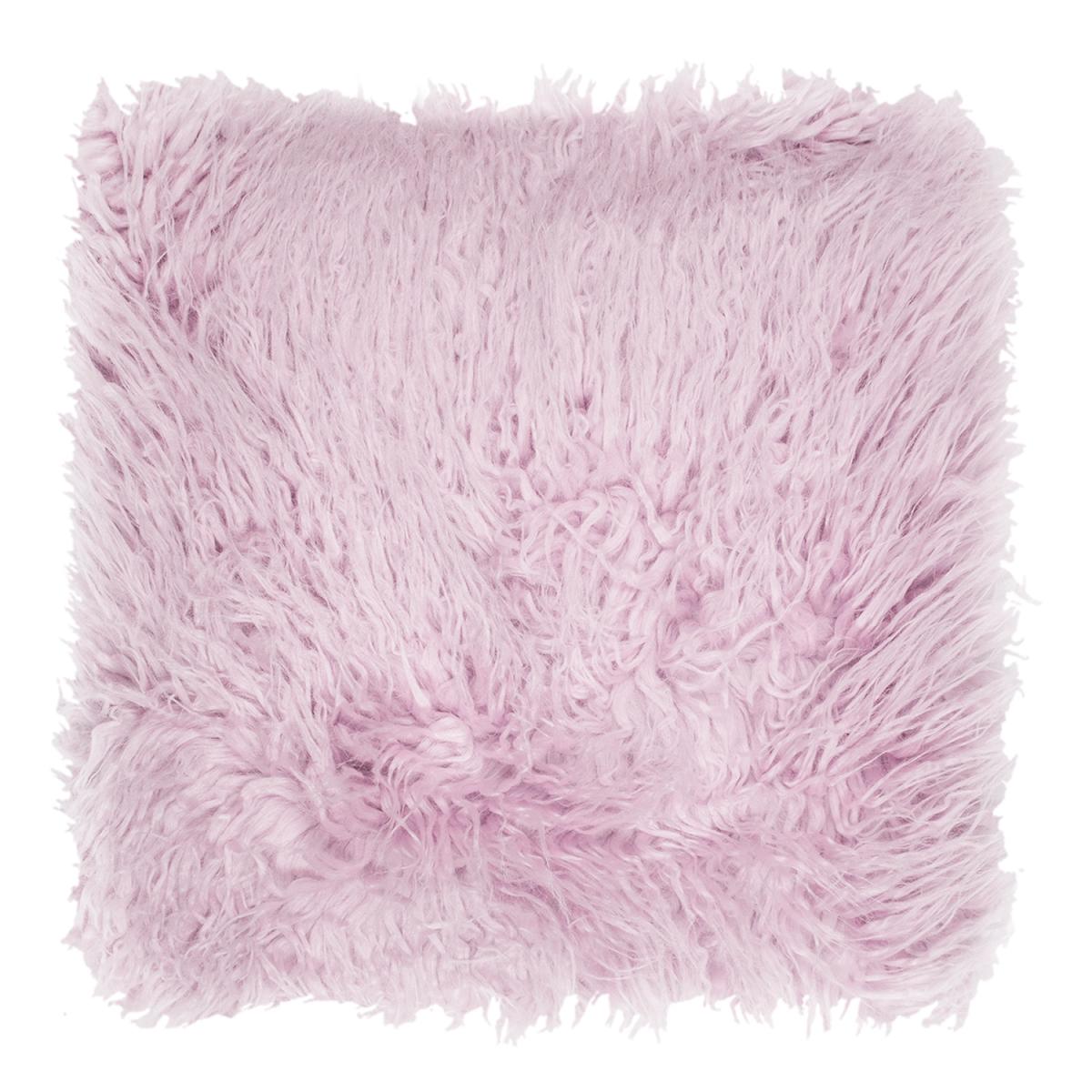 Mongolian Faux Fur Cushion - Pink – image 2