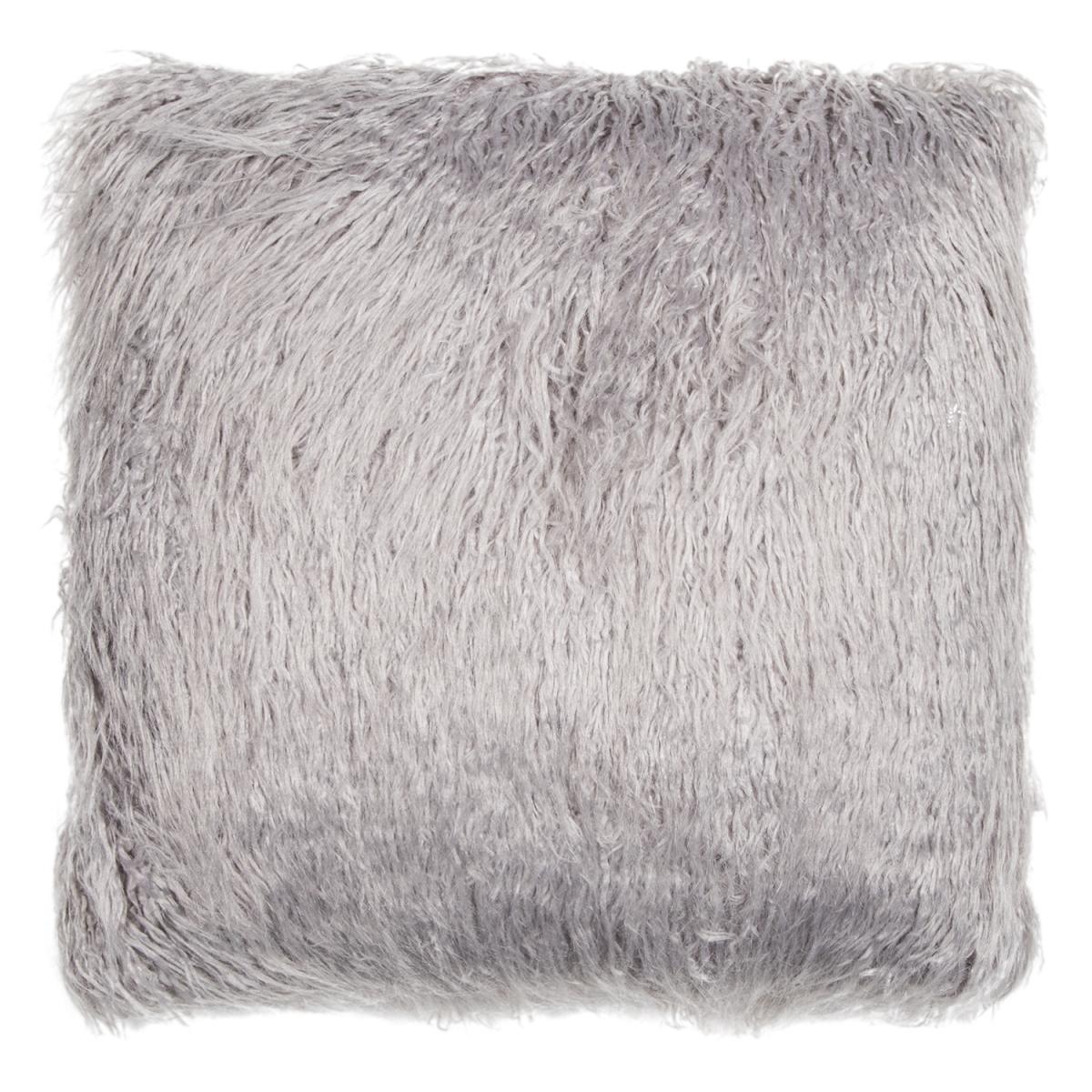 Mongolian Faux Fur Cushion - Pink – image 3
