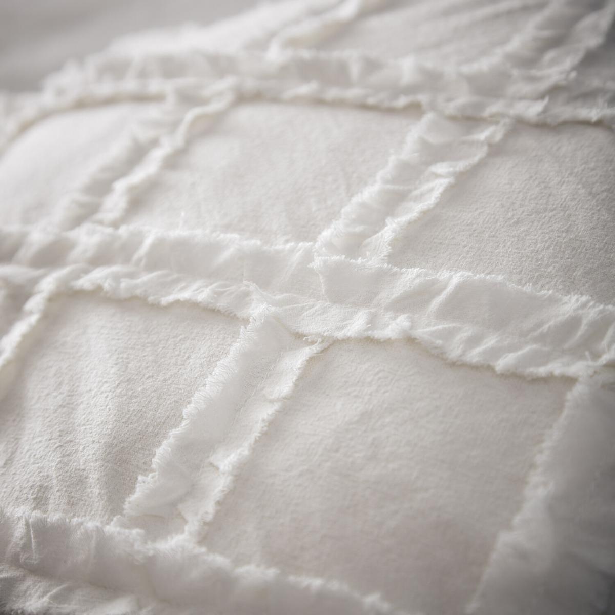 Portfolio Home Amara Filled Frayed Edge Cushion - Cream / 43cm – image 2