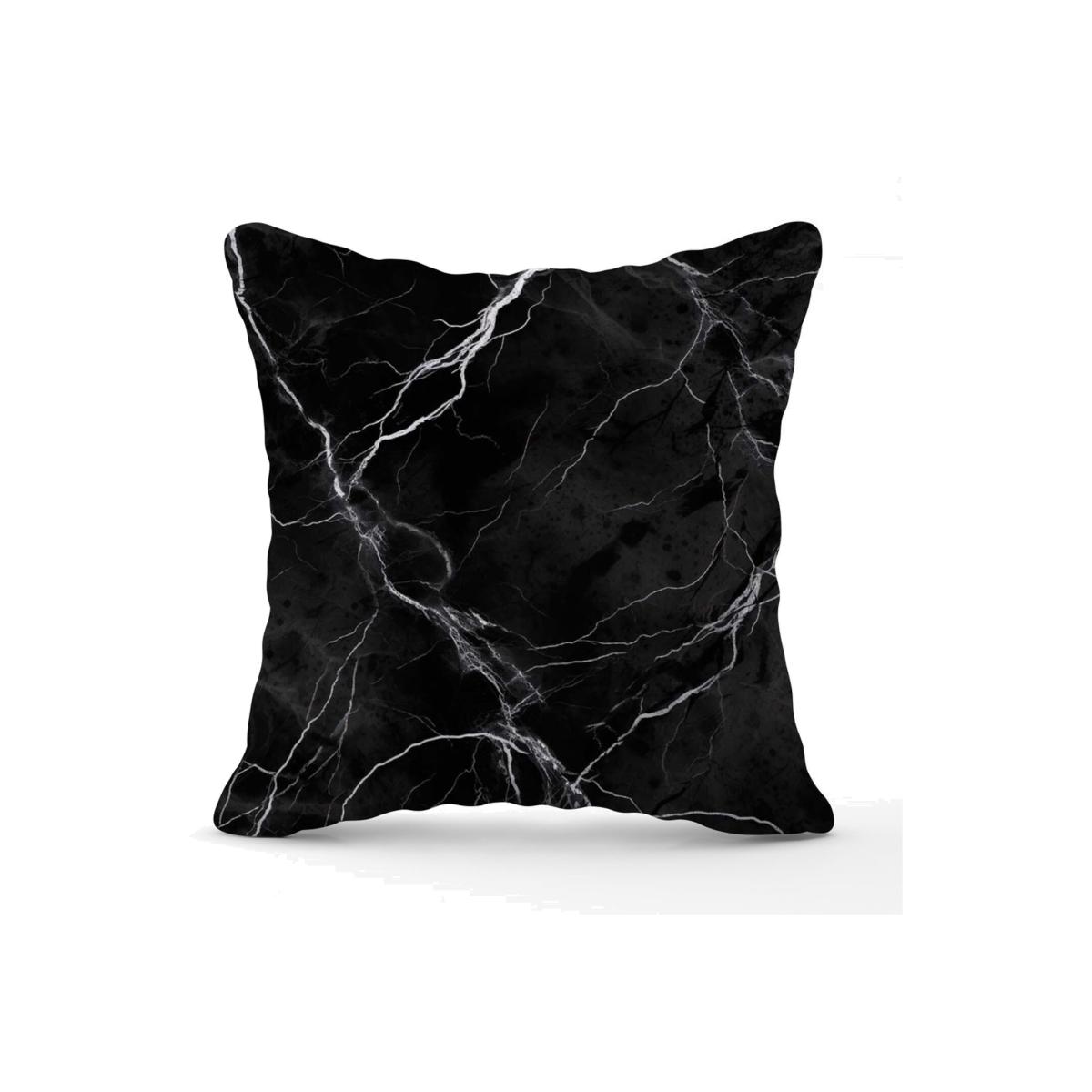 Black Marble Pattern Cushion - Black / 45cm – image 1