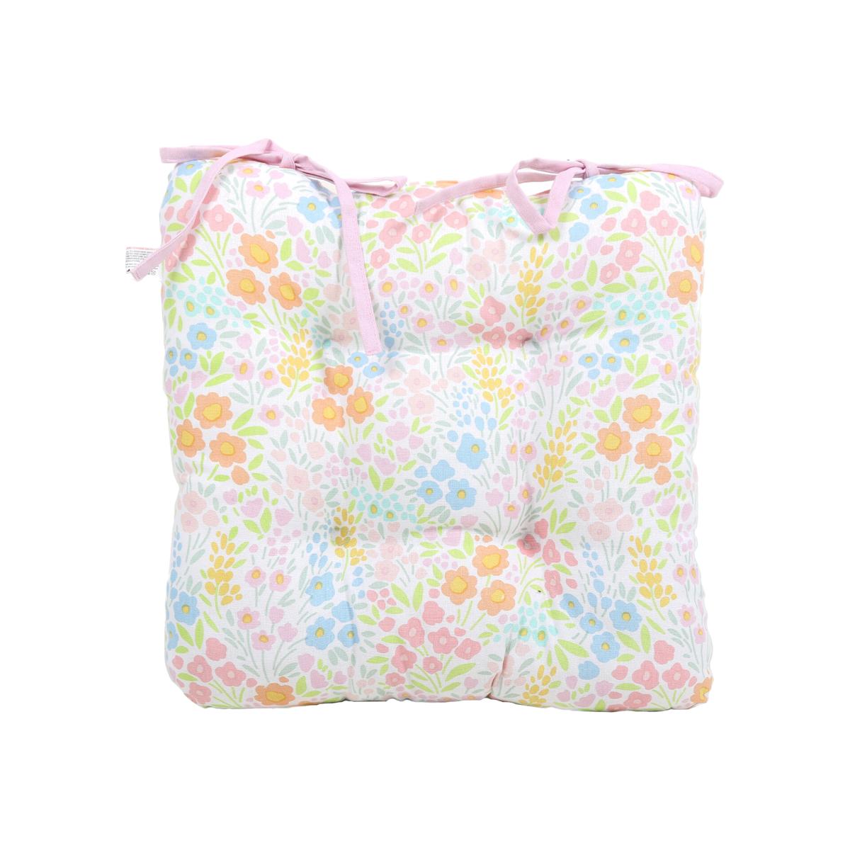 Pastel Blooms Seat Pad - Pink