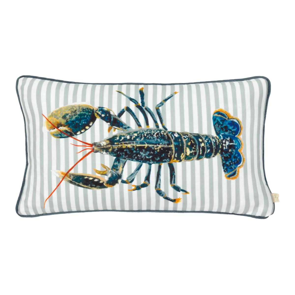 Salcombe Lobster Piped Cushion - Multicolour / Polyester