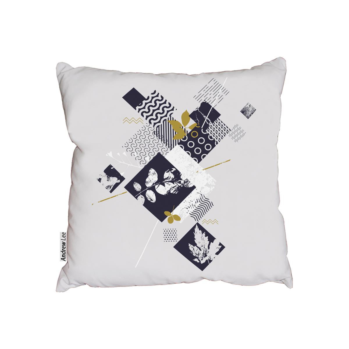 Abstract Botanical Elements Wild Summer Outdoor Cushion - Black – image 1