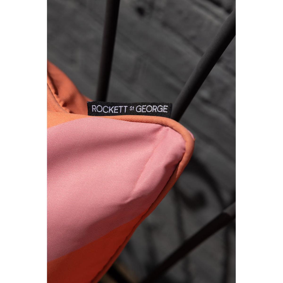 Pink & Coral Stripe Outdoor Garden Cushion – image 5