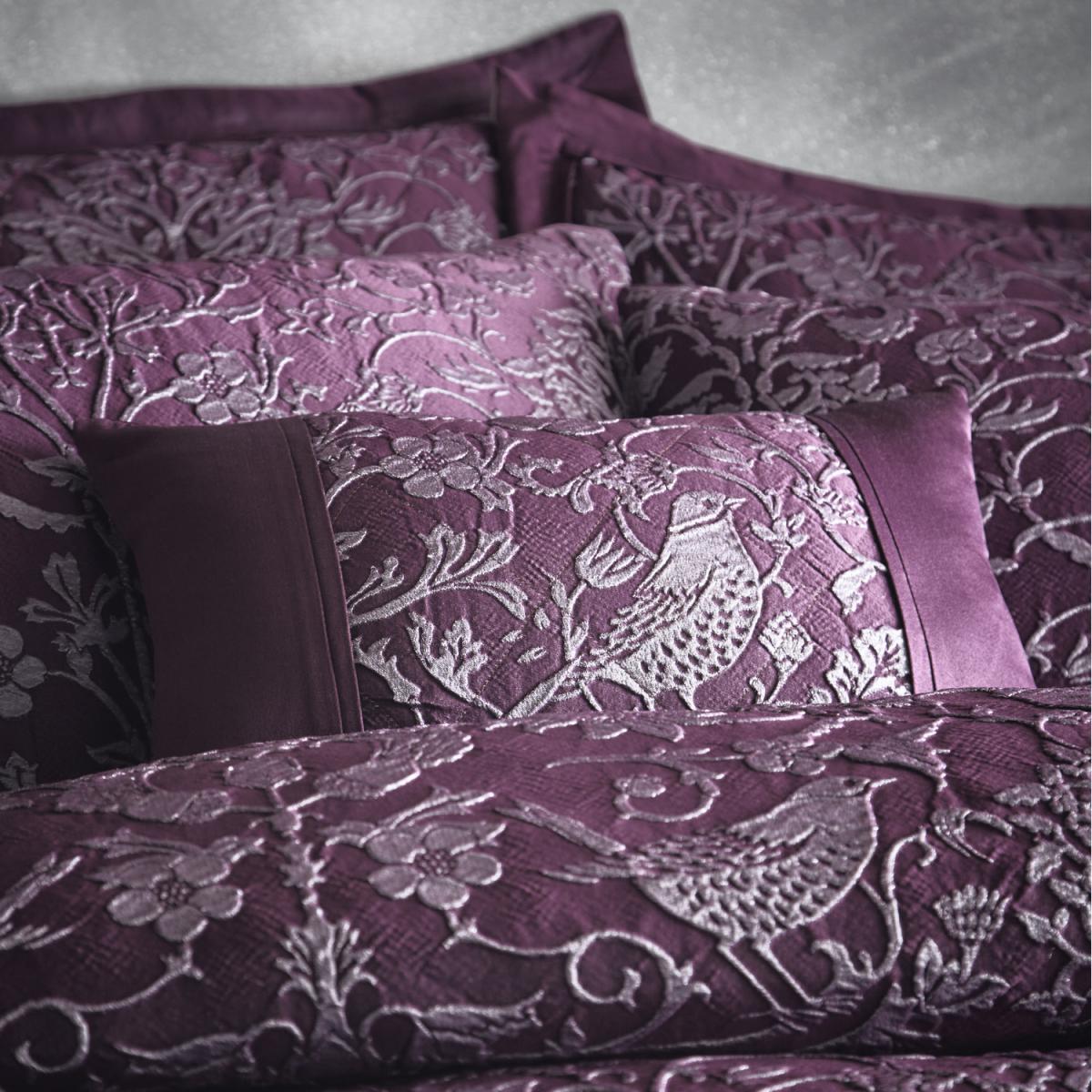 Oak Tree Plum Boudoir Cushion - Plum