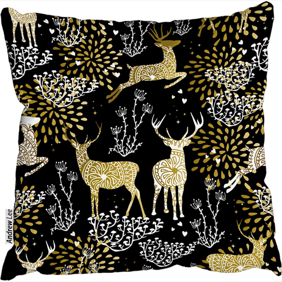 Golden Christmas Stylish Cushion - Gold / 60cm