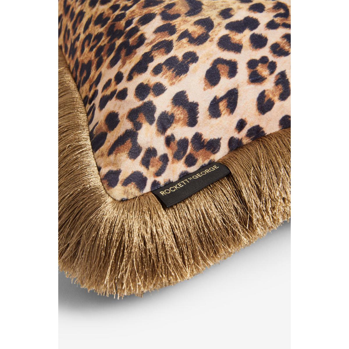 Leopard Love Cushion with Edge Frill Detailing – image 2