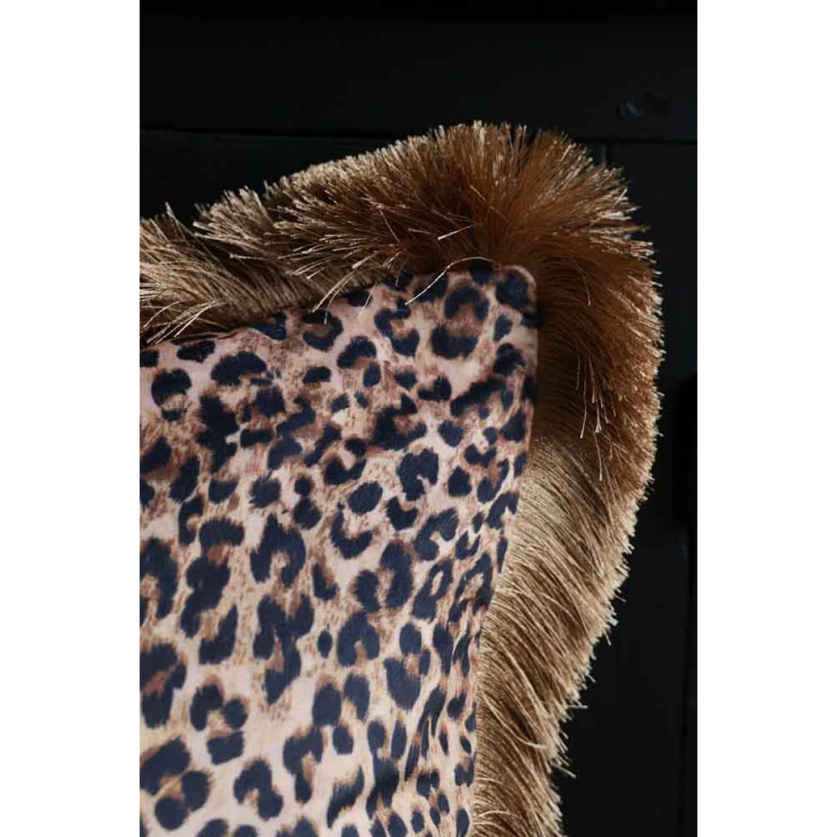 Leopard Love Cushion with Edge Frill Detailing – image 5