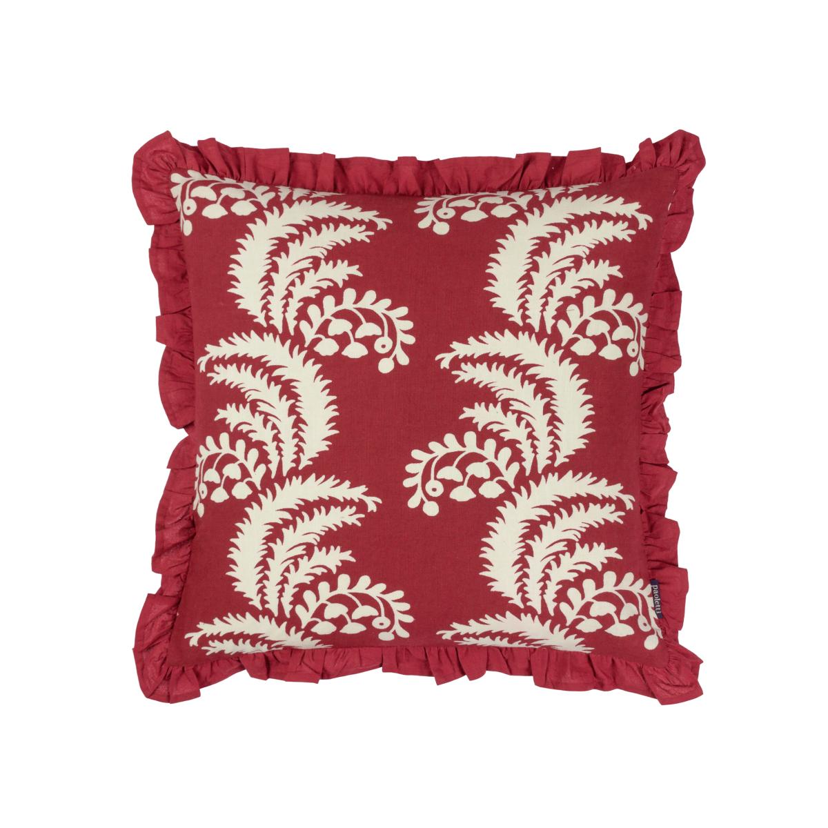 Montrose Floral Cushion - Redcurrent