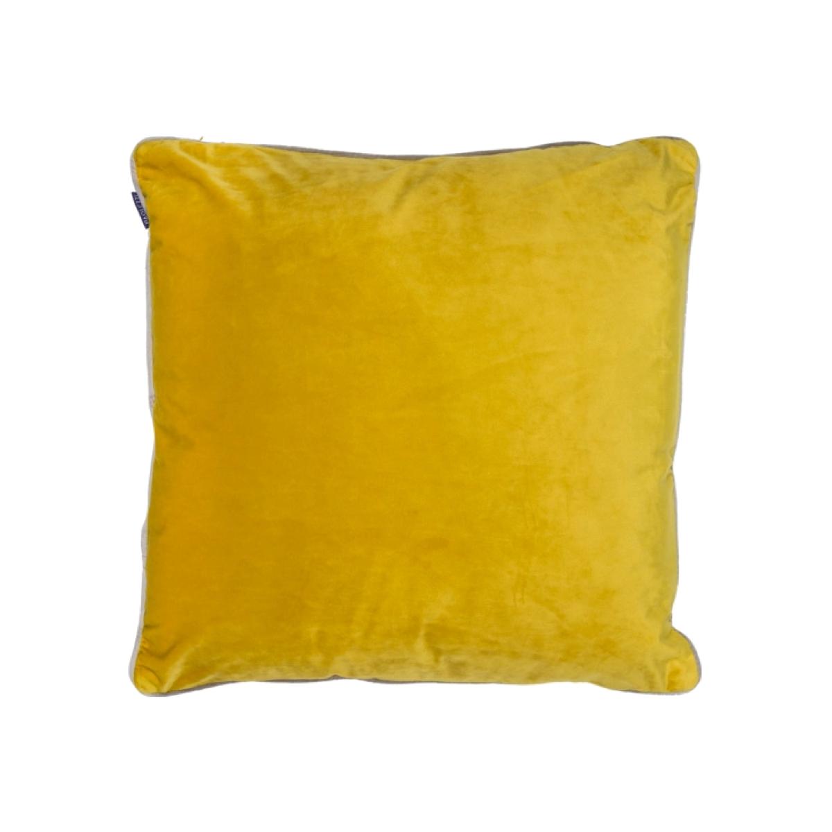 Meridian Silk Velvet Cushion - Ochre – image 1