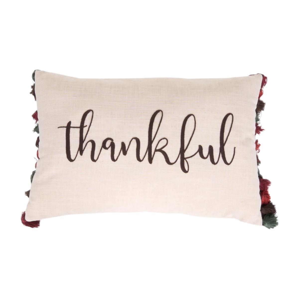 Thankful Tassel Cushion - Beige