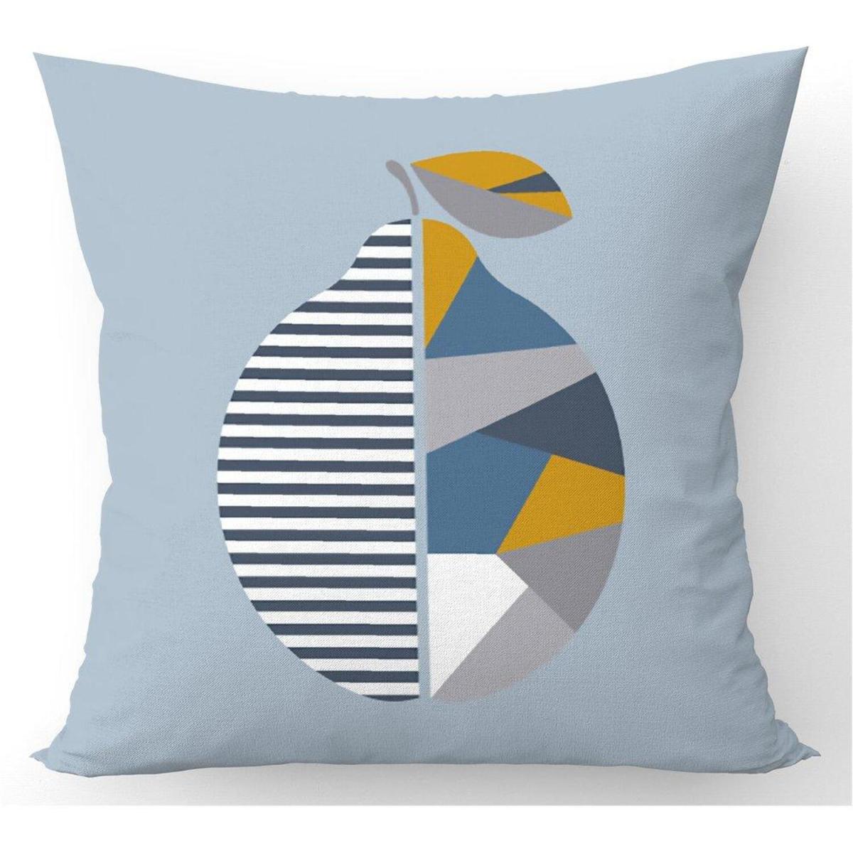 Geometric Lemon Cushion - Blue / 45cm – image 3