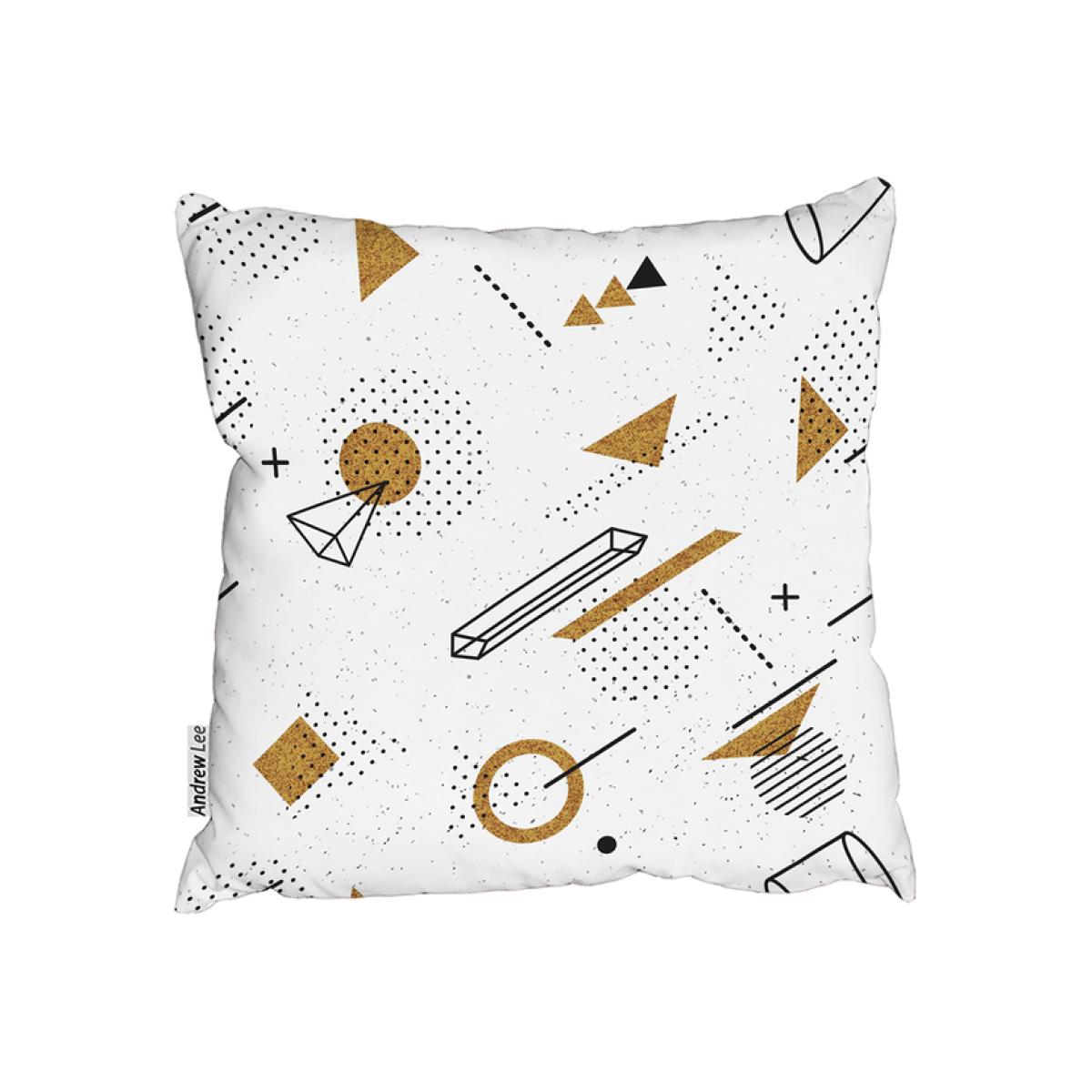 Trendy Geometric Elements Cushion - White / 60cm – image 1