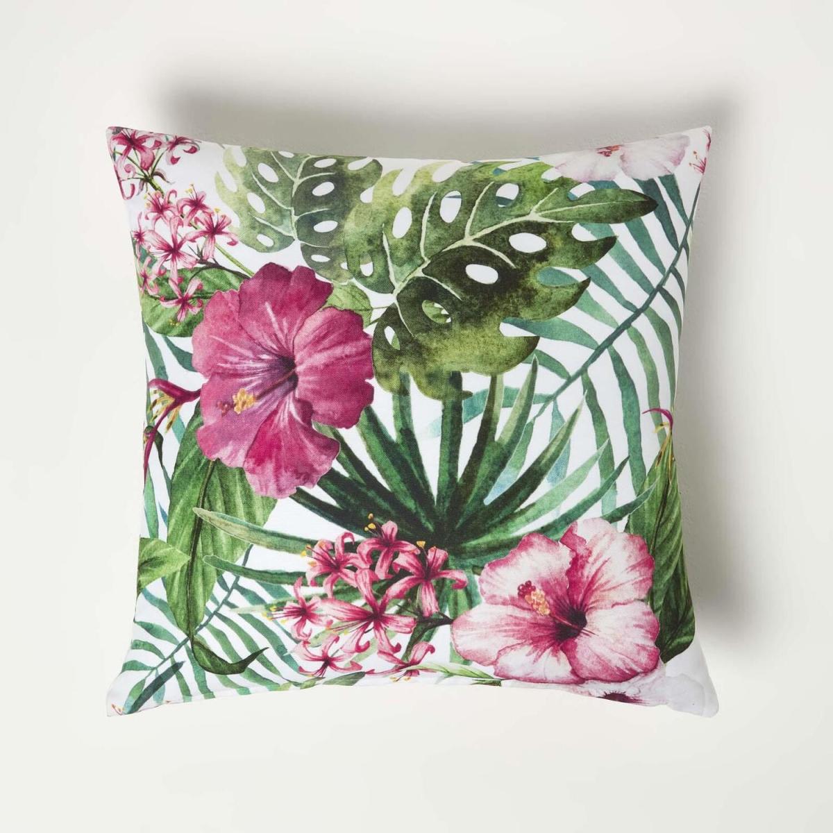 Botanical Flower Outdoor Cushion - Green – image 1
